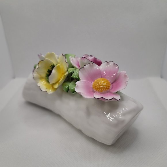 Staffordshire Royale Fine Bone China - Floral Log / Made in England / Abbydean - Picture 4 of 6